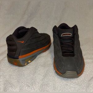 1999 Vintage Nike Wheresyagame Gray/Orange 6.5 Leather Basketball Shoes No Box